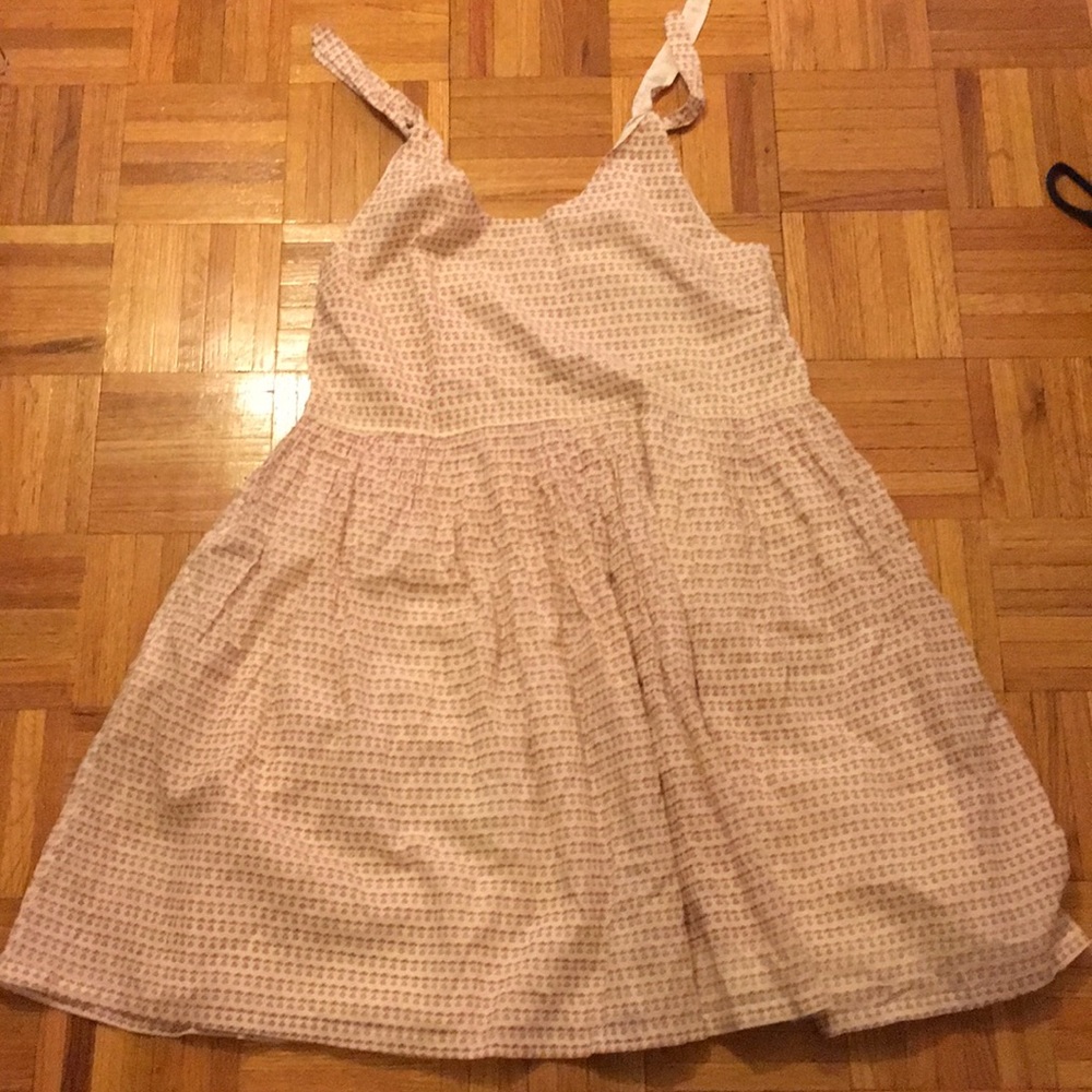 Mid length tank top dress pink chicken